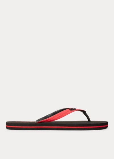 Chanclas Polo Ralph Lauren Hombre Negros / Rojos - Whitlebury II - FAPRG5039